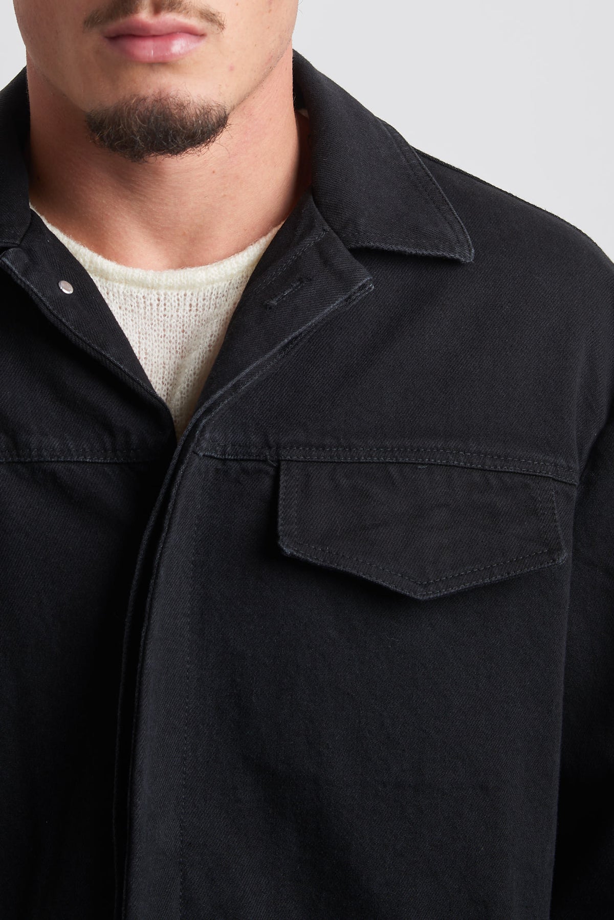 Giubbino oversize in bull nero