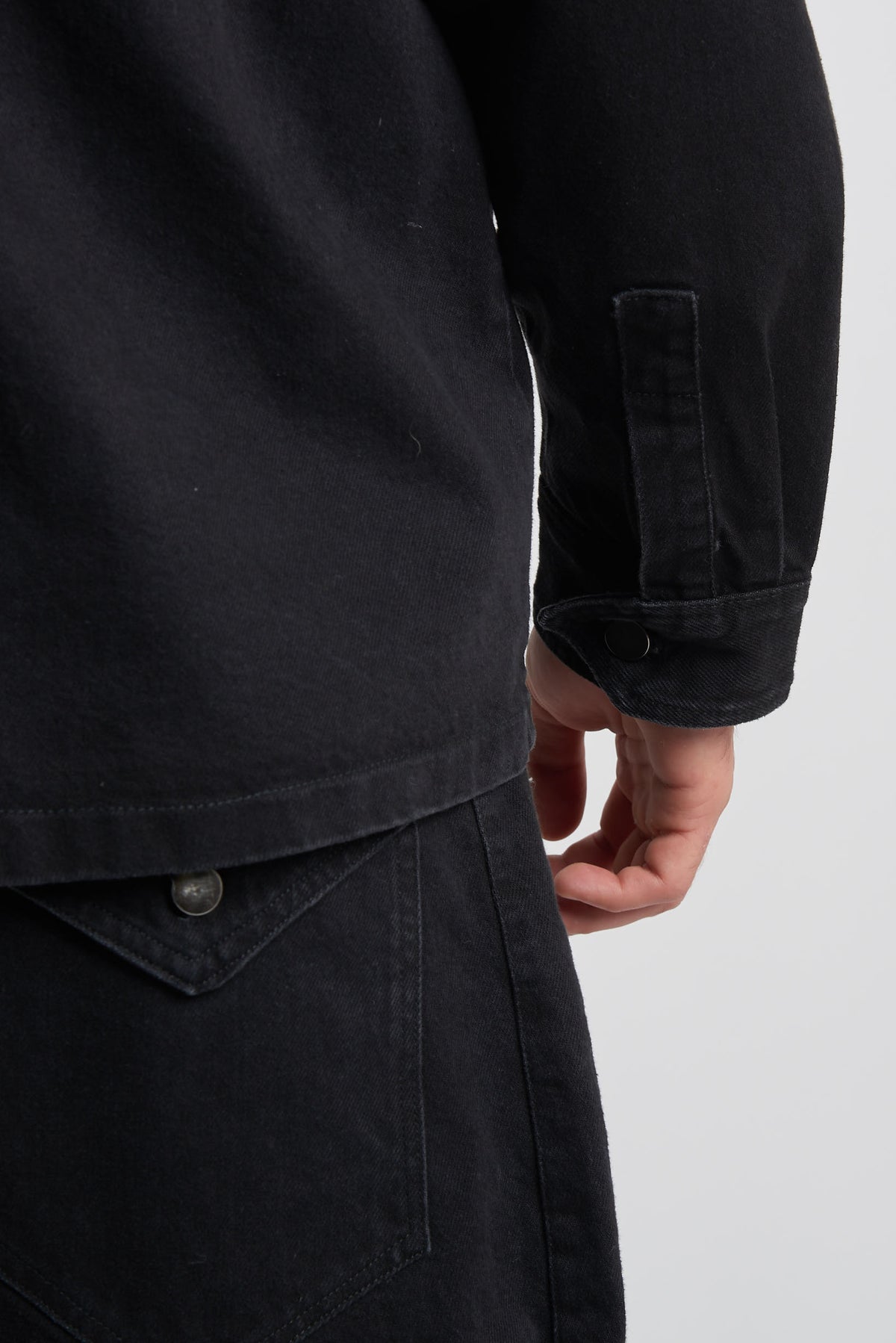 Giubbino oversize in bull nero