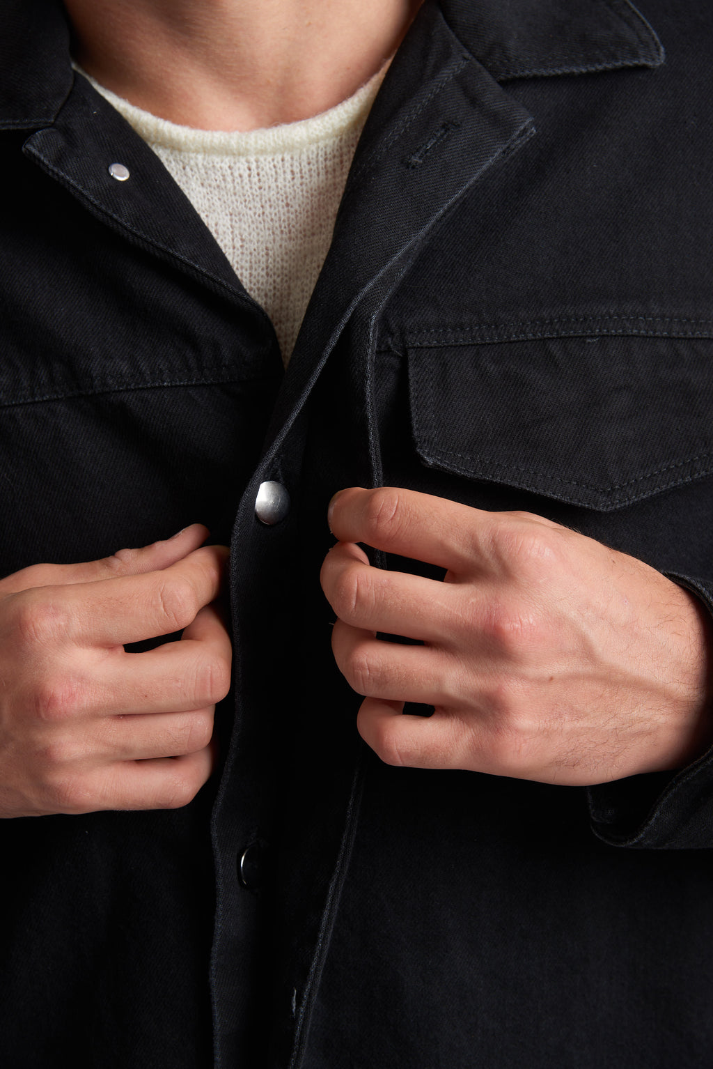 Giubbino oversize in bull nero