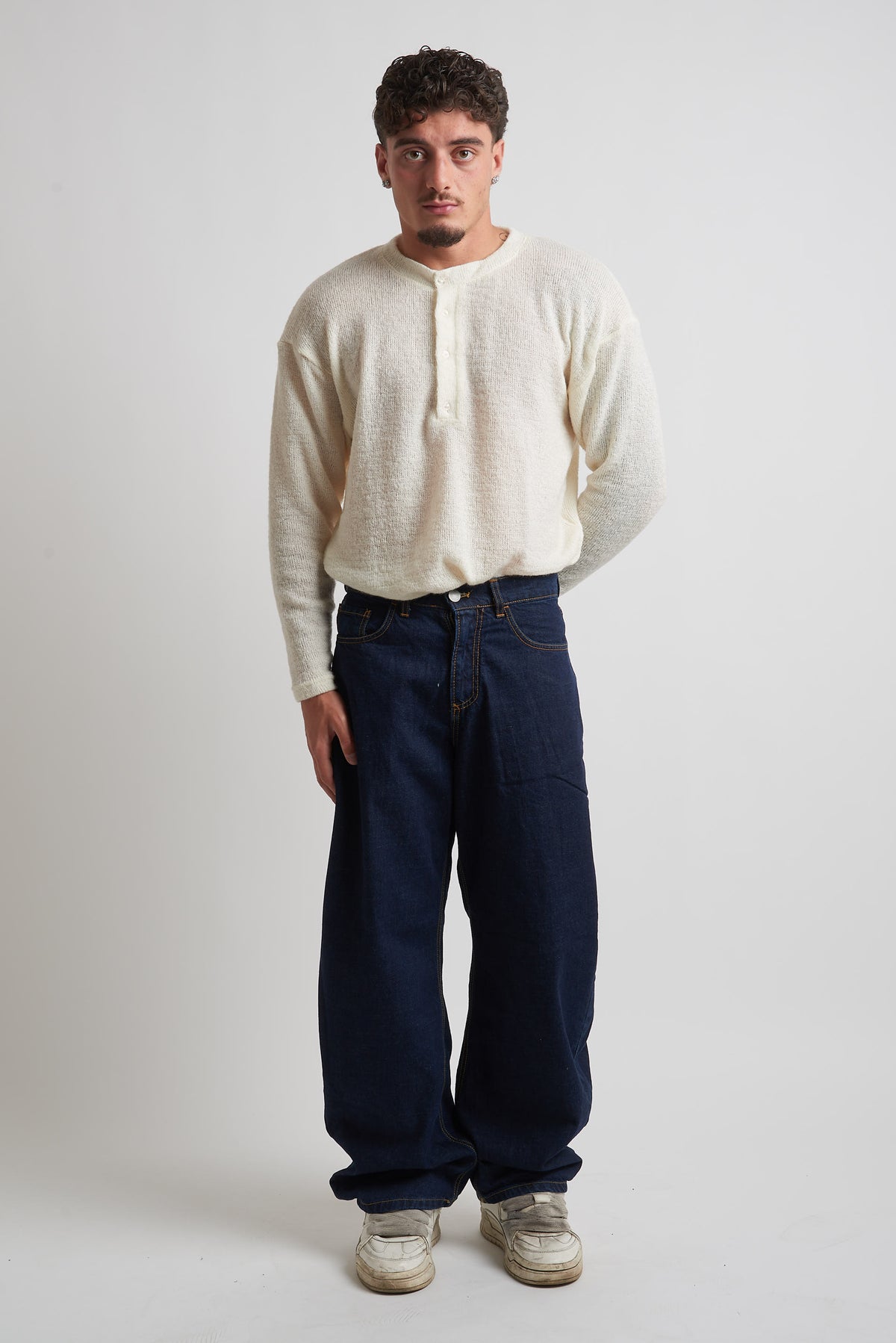 Jeans flare in tessuto denim blu