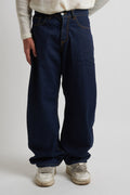 Jeans flare in tessuto denim blu