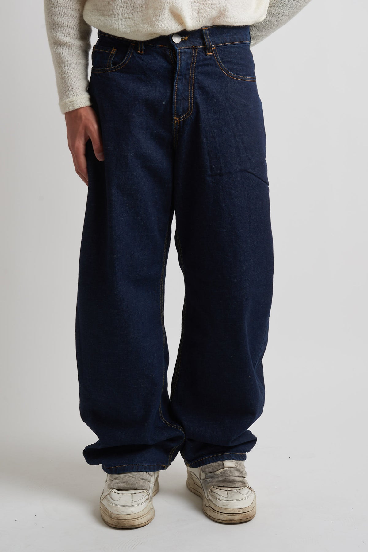 Jeans flare in tessuto denim blu