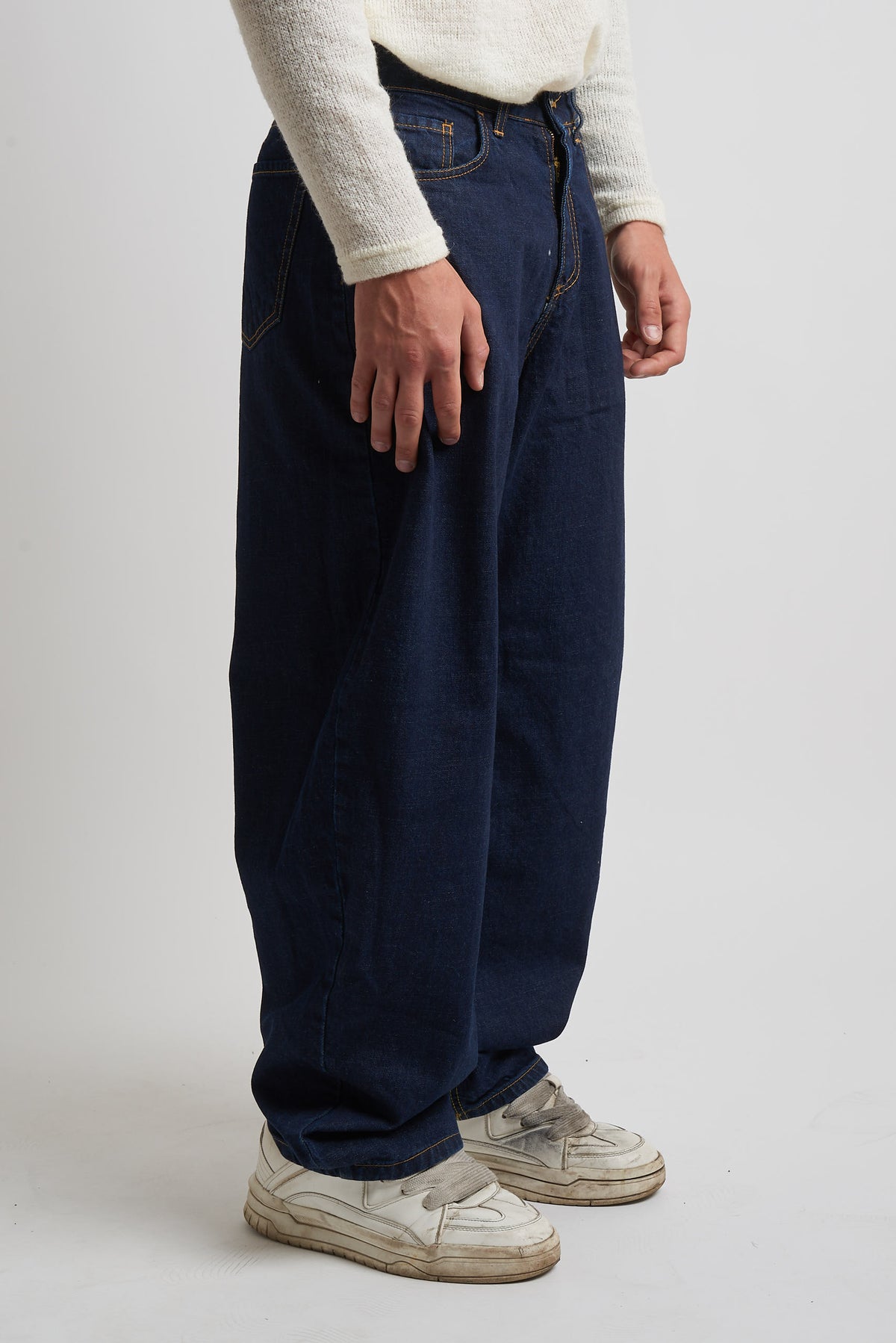 Jeans flare in tessuto denim blu
