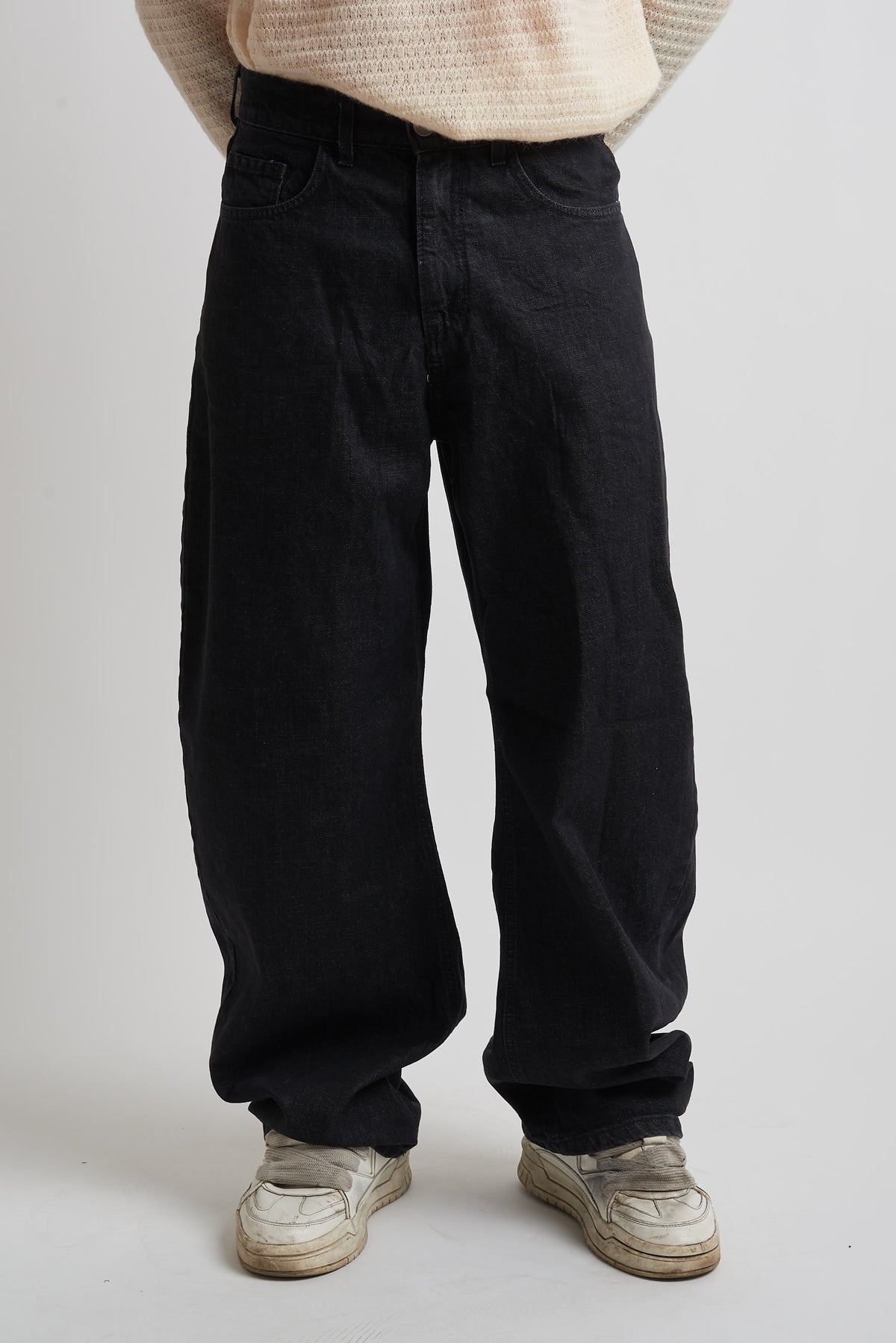 Jeans flare in tessuto denim nero