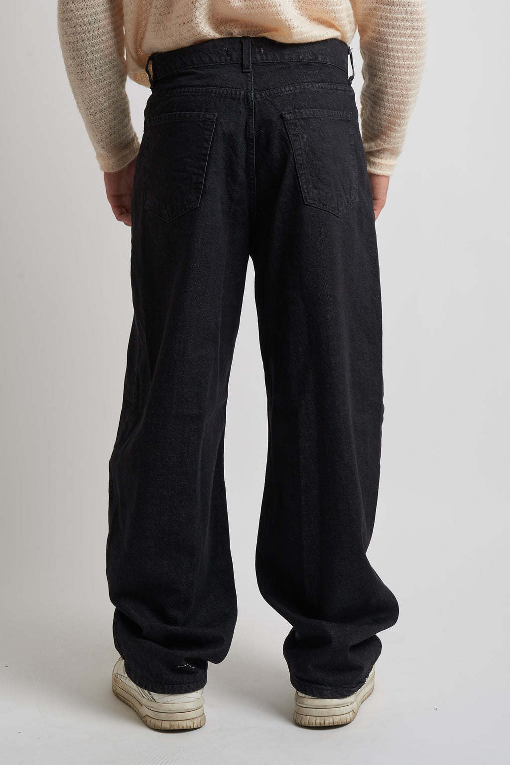 Jeans flare in tessuto denim nero