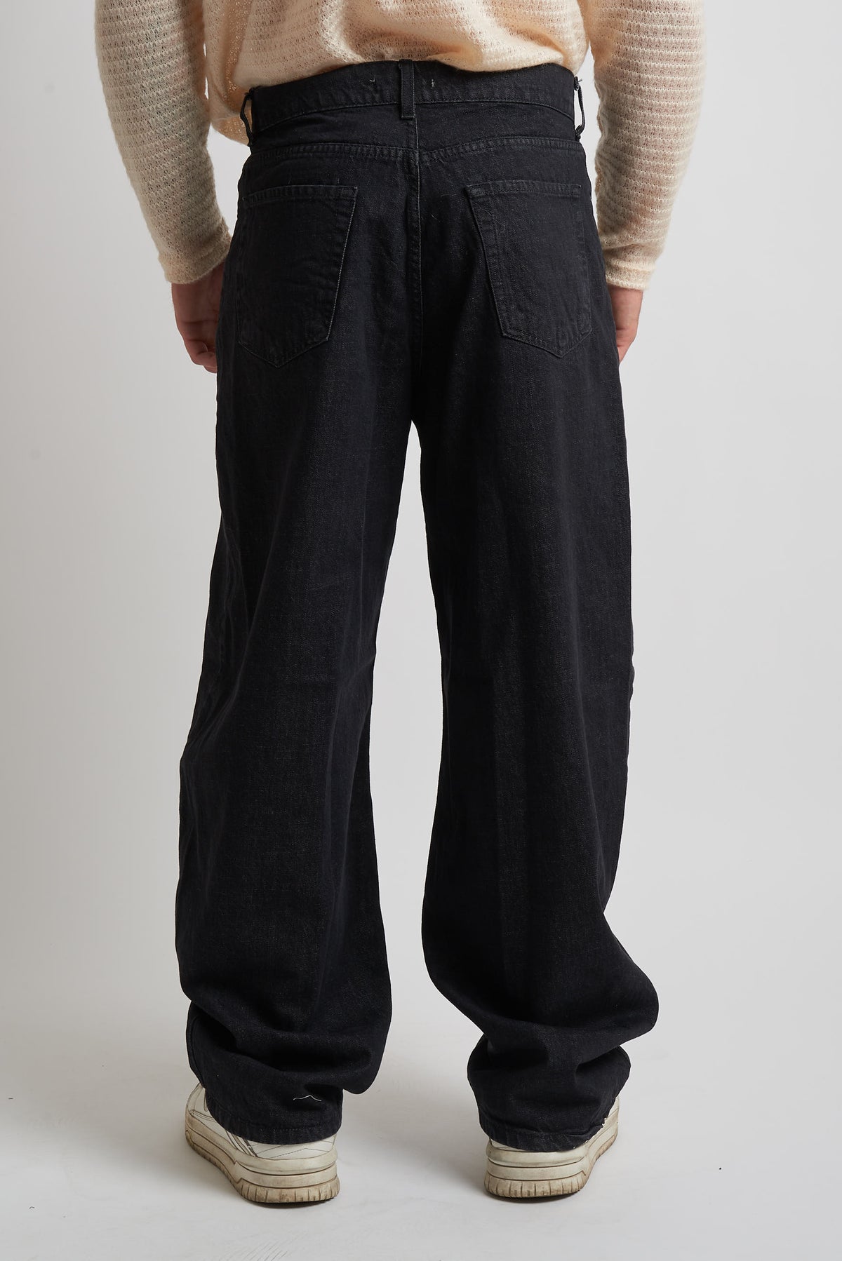 Jeans flare in tessuto denim nero