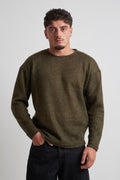 Maglia giro collo armaturata poliviscosa verde