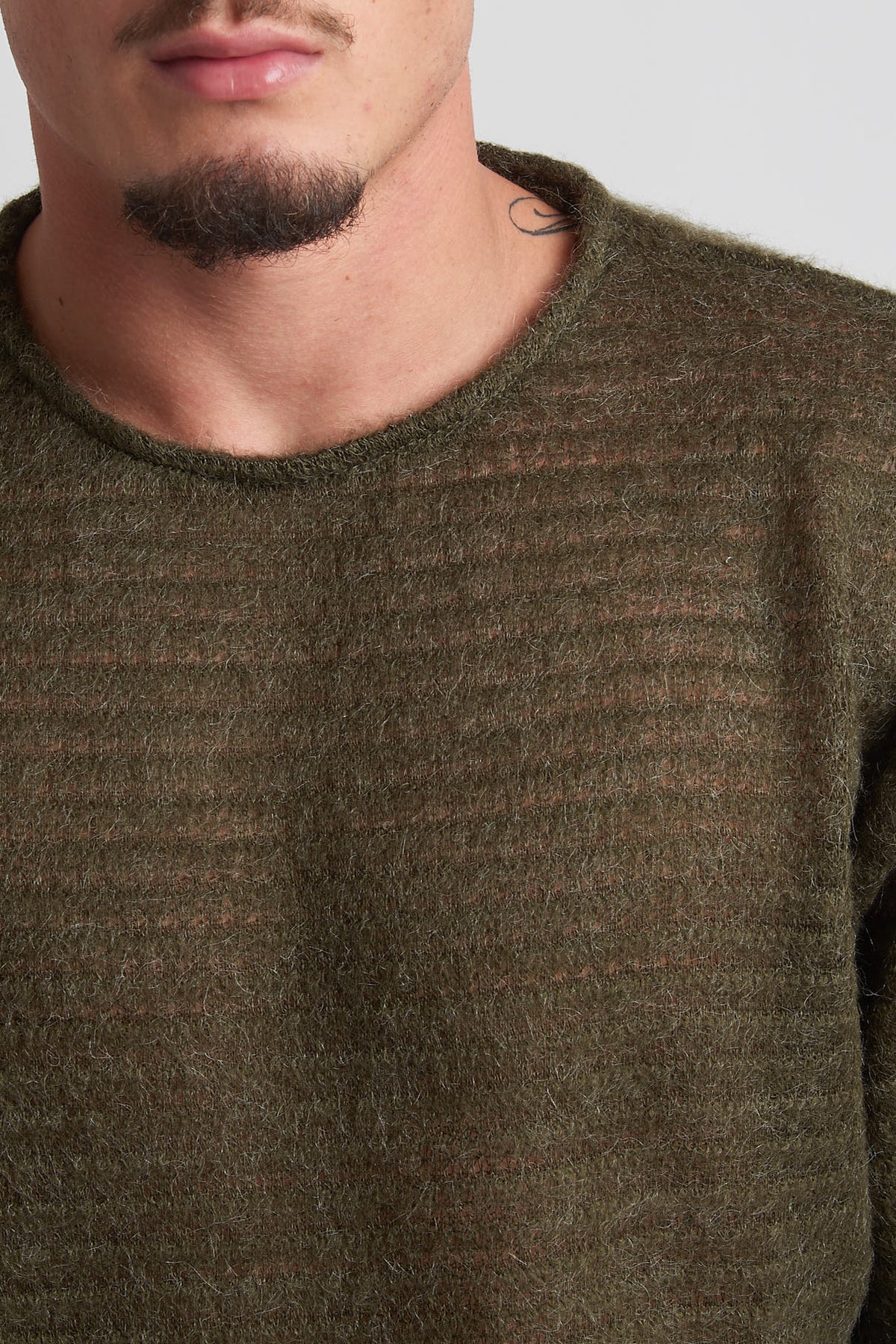 Maglia giro collo armaturata poliviscosa verde