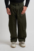 Pantalone balloon in tessuto classico con tagli militare