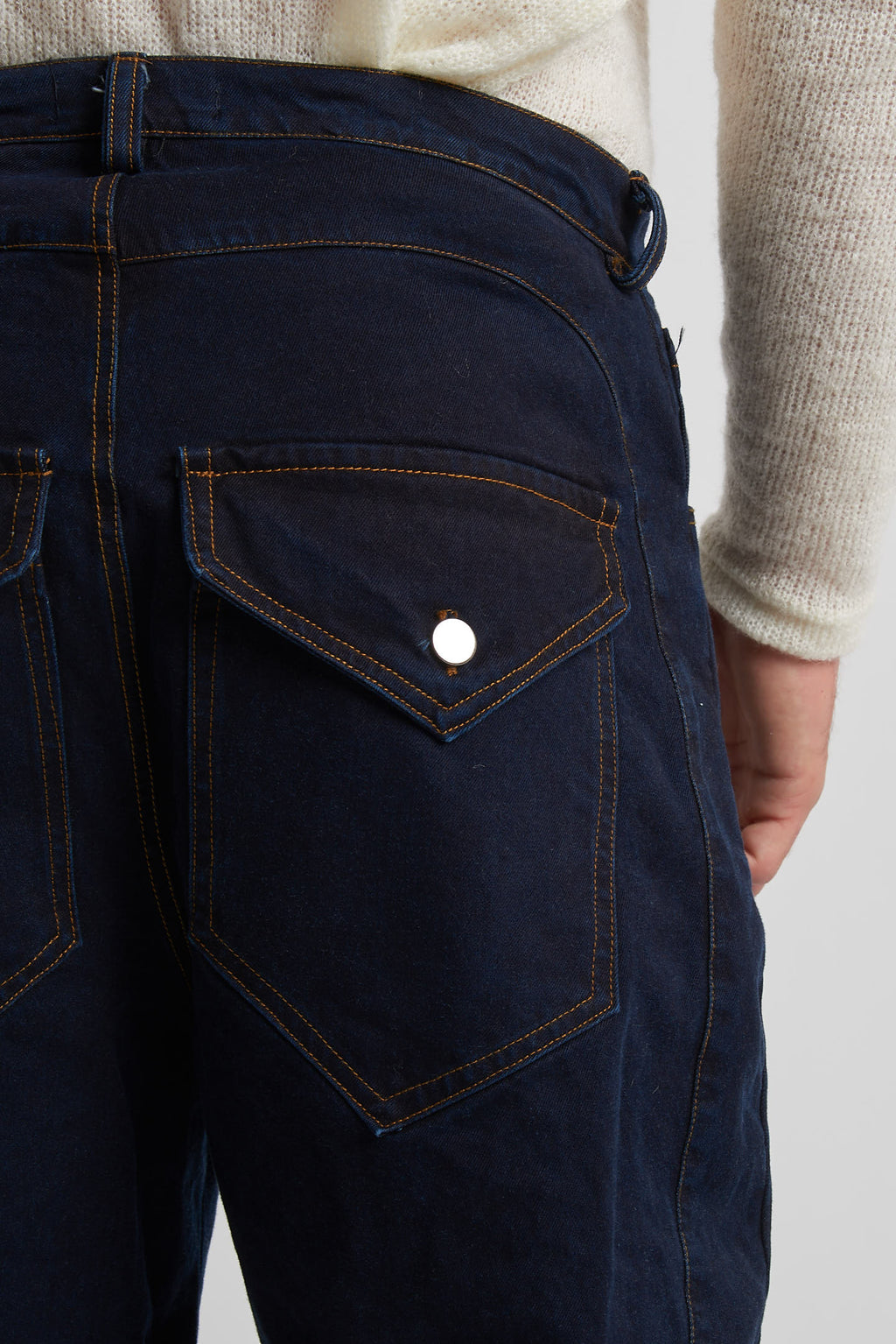 Jeans balloon in tessuto bull blu