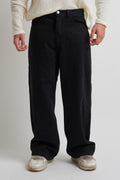 Jeans balloon in tessuto bull nero