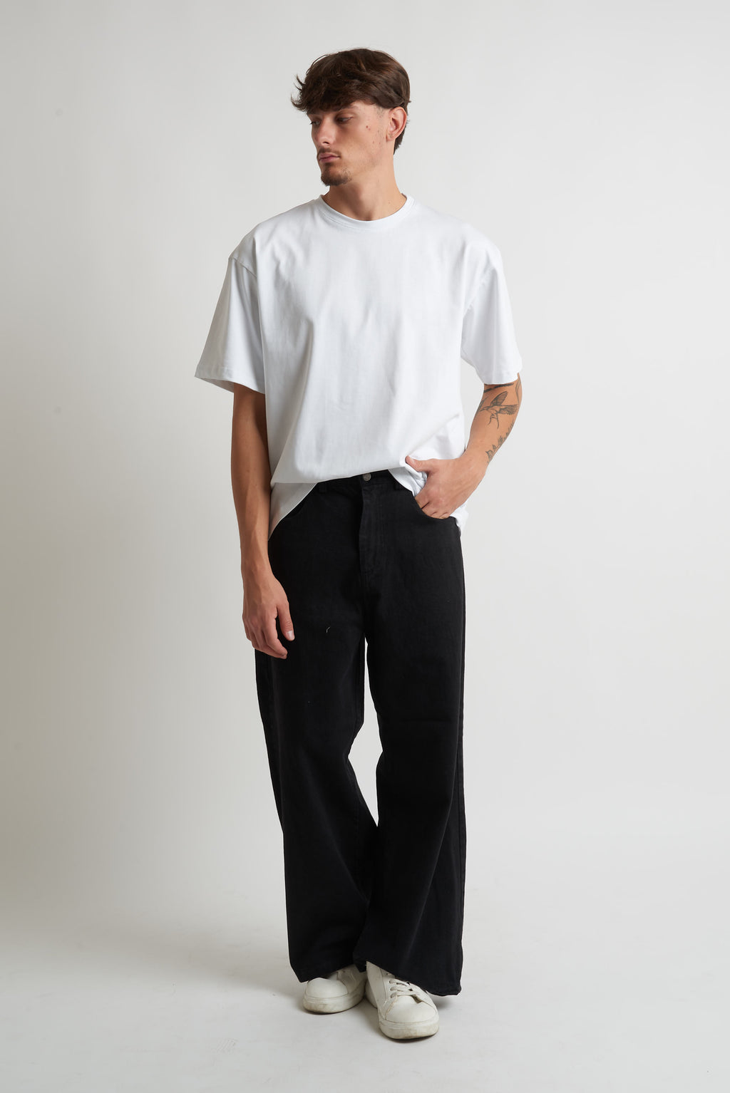 T shirt oversize in cotone 240 grammi bianco
