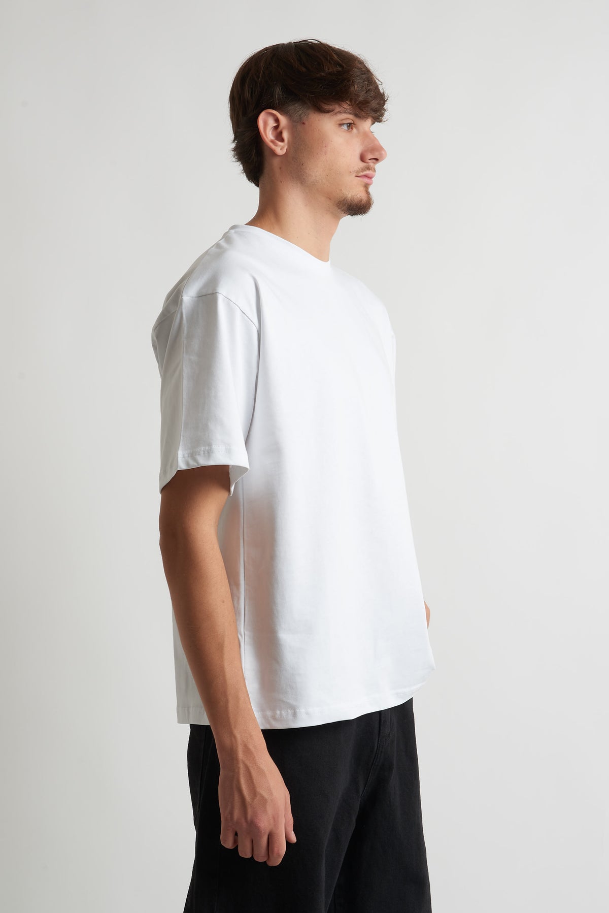 T shirt oversize in cotone 240 grammi bianco