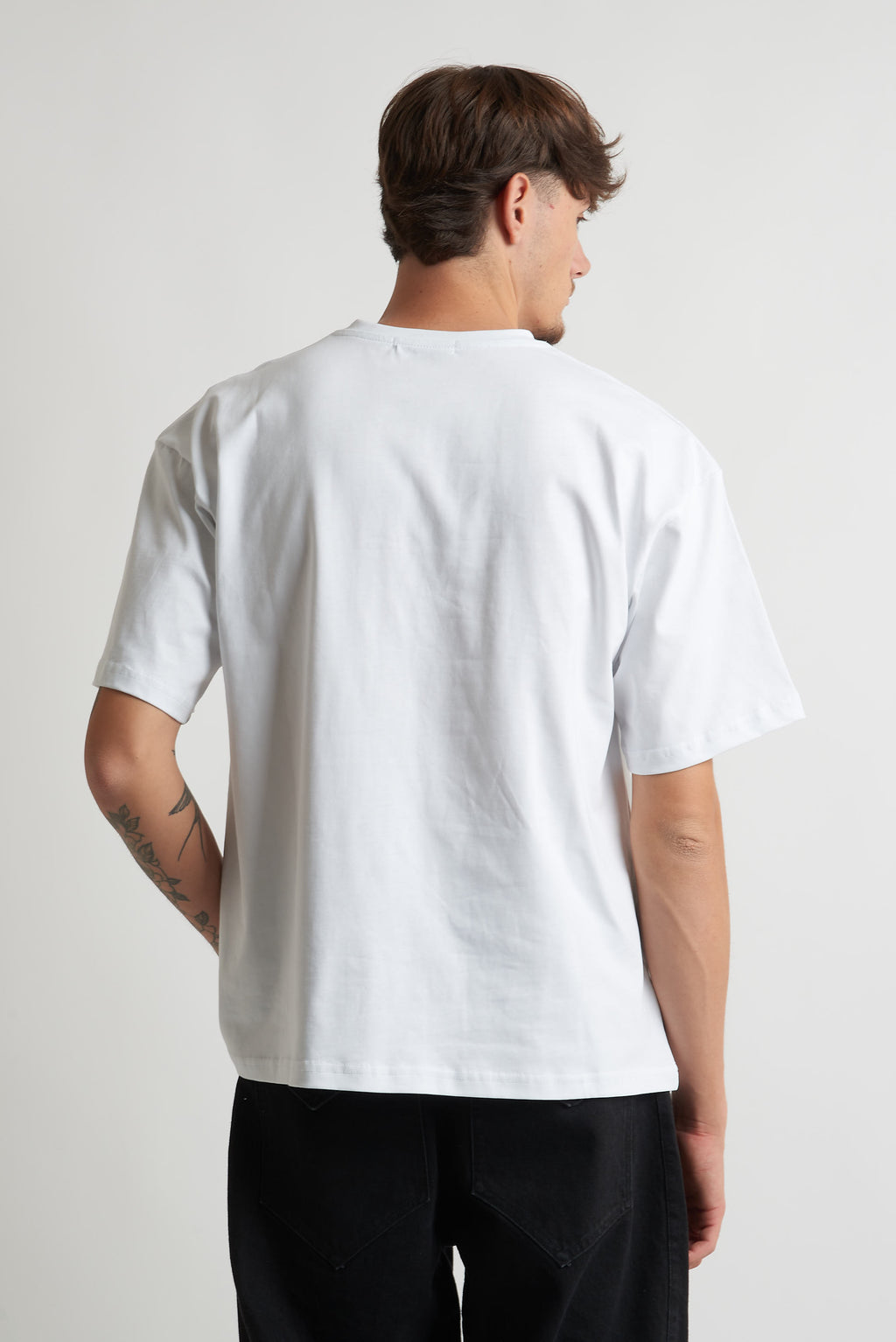 T shirt oversize in cotone 240 grammi bianco