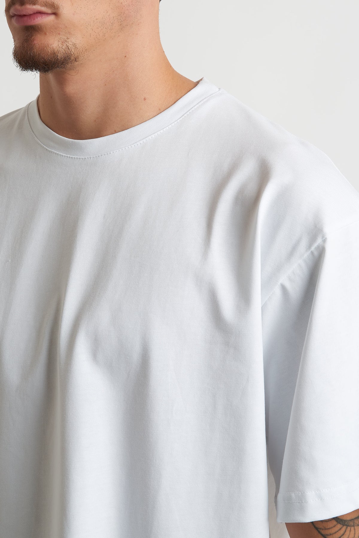 T shirt oversize in cotone 240 grammi bianco