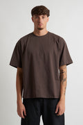 T shirt oversize in cotone 240 grammi moro