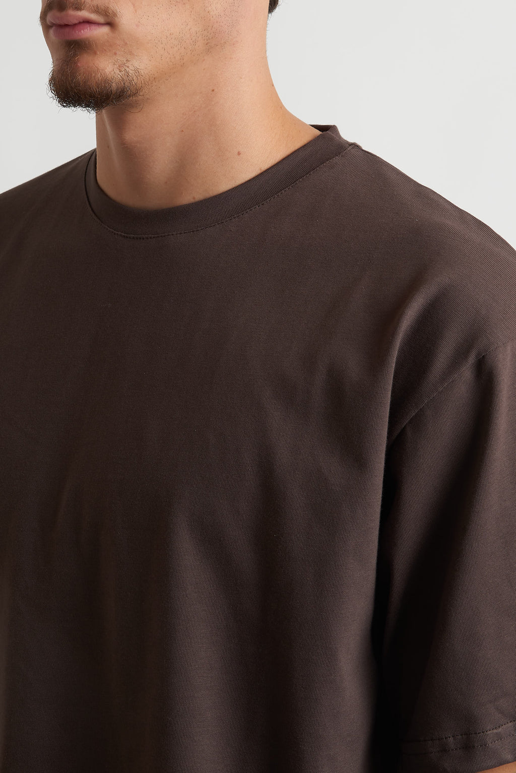 T shirt oversize in cotone 240 grammi moro