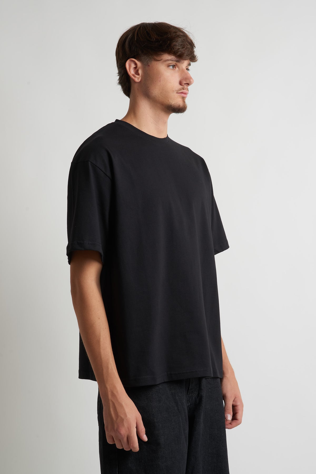 T shirt oversize in cotone 240 grammi nero