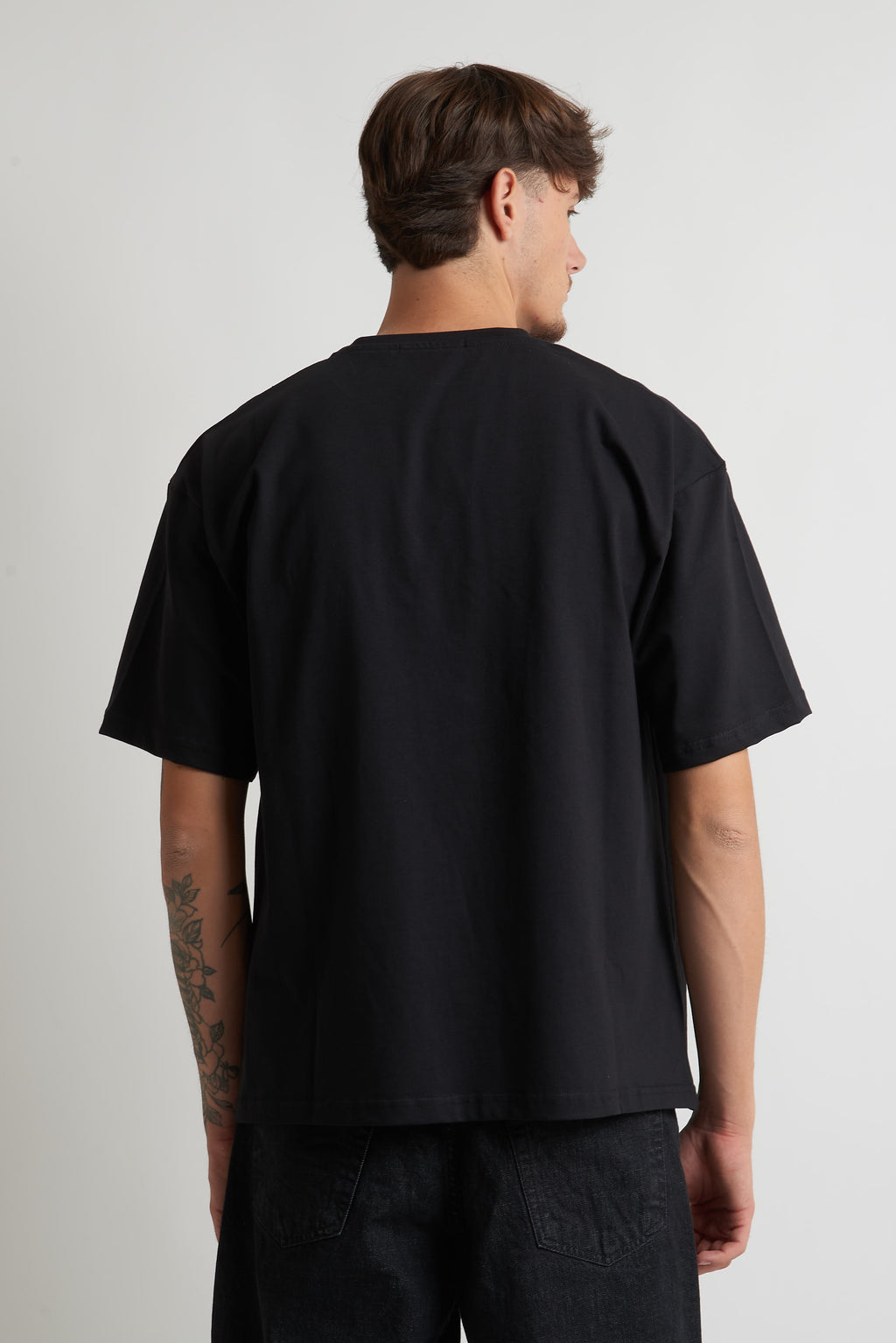 T shirt oversize in cotone 240 grammi nero
