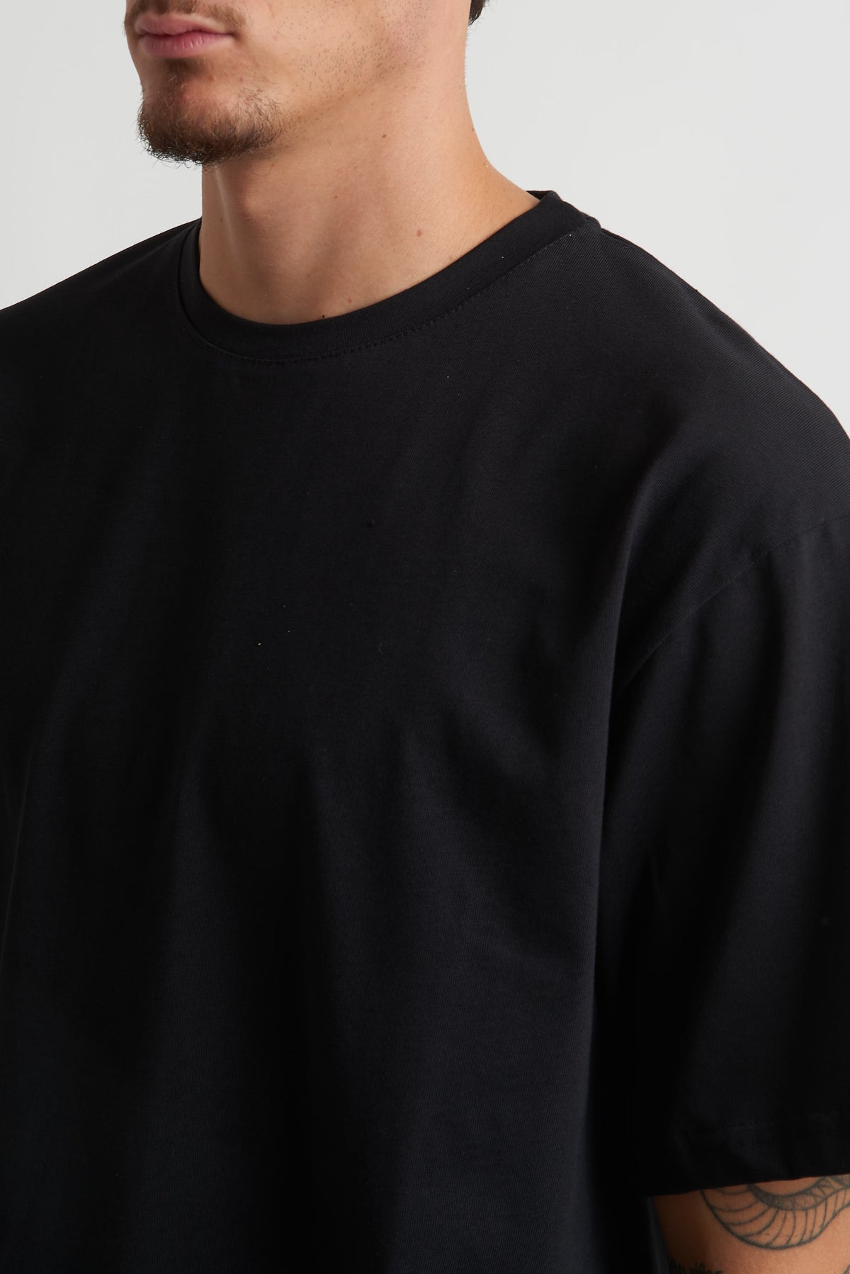 T shirt oversize in cotone 240 grammi nero